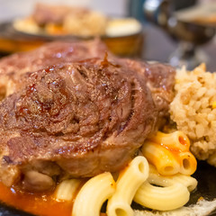 sirloin steak on plate
