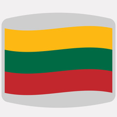 flag of Lithuania,  vector illustration, flat