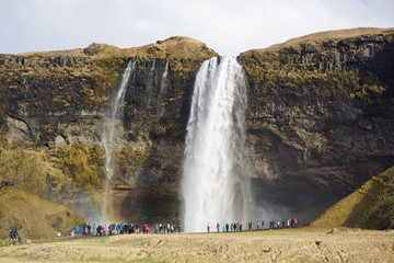Waterfall with crowd