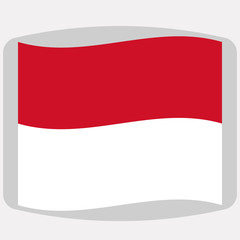 flag of monaco,  vector illustration, flat
