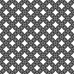 Seamless geometric ornament in black colors lines.