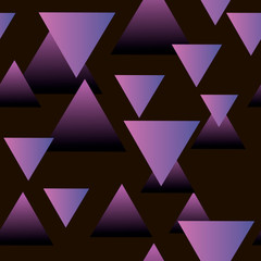 Vapor wave vector seamless pattern with suns in blue and pink colors