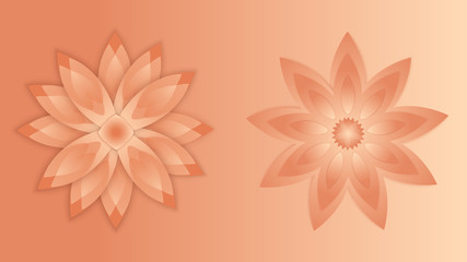 Harmonious abstract flowers for decoration. Vector illustration.