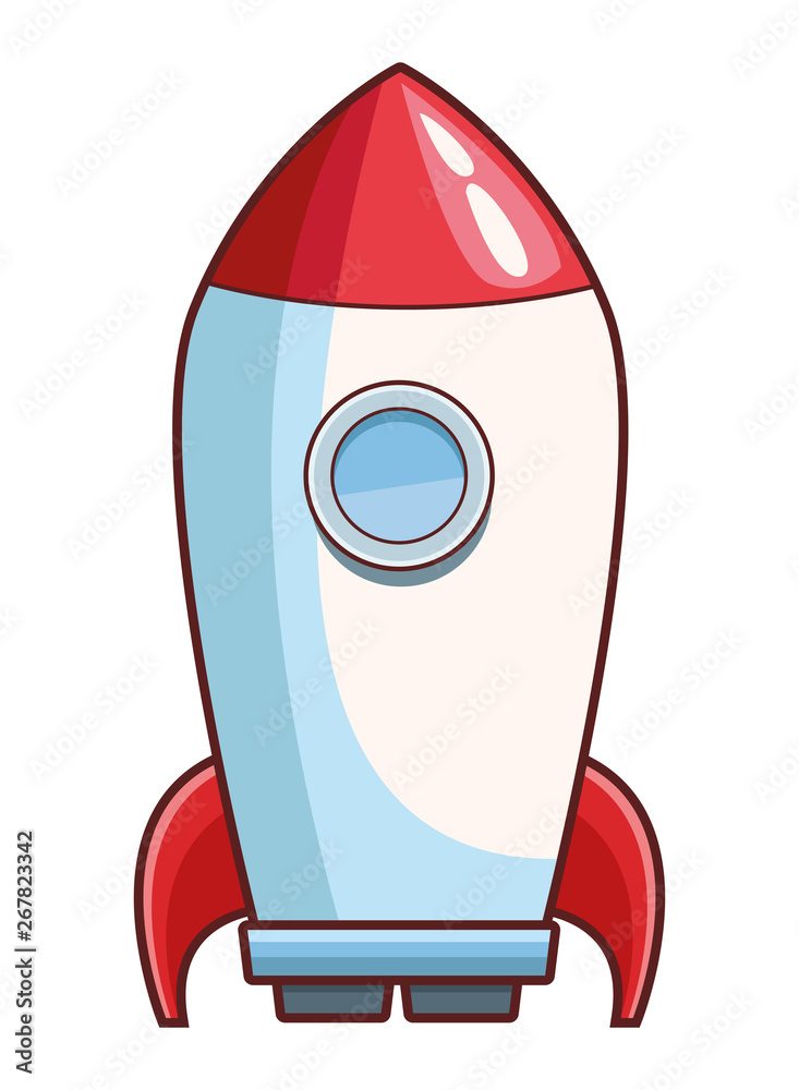 Poster rocket skyrocket cartoon