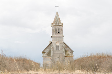 front view of an old historic church