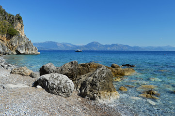 A stretch of the coast at Camerota, in southern Italy