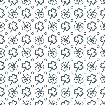 Seamless pattern. Clover leaves. St. Patrick's Day