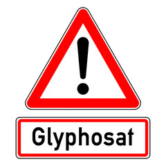 ncsc78 NewCombinationSignCaution ncsc - Glyphosat: Achtung / Warnung / dreieckig - (german text) - schwarz rot - xxl g7642