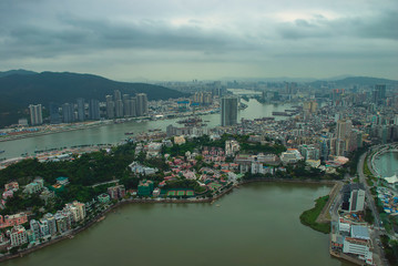 Fototapeta na wymiar Views of the Macau from the Macau Tower