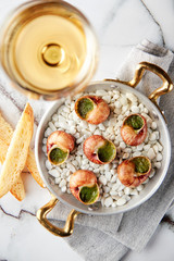 Escargot snails with garlic herbs butter