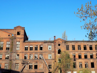 Abandoned old factory building