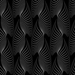 Seamless abstract retro geometric pattern. Blended curves and lines in geometric layout.