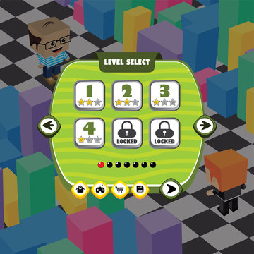 game ui menu application mobile app