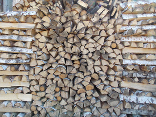 Cut firewood logs as a pattern