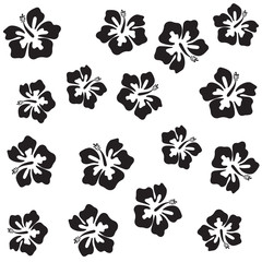 Fototapeta premium Summer hibiscus beautiful flower vector illustration