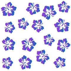 Summer hibiscus beautiful flower vector illustration