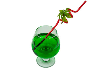 Concept of marijuana cocktail, drink containing thc or cbd