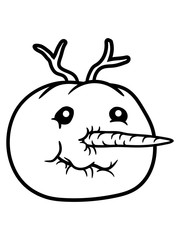 gesicht schneemann kopf cool winter weihnachten kalt schnee basteln bauen schneeball spaß spielen comic cartoon lustig clipart