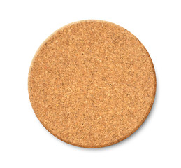 cork rounded isolated on white background
