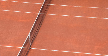 Tennisplatz - Spielfeld mit Netz