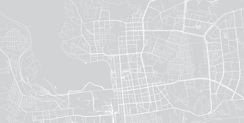 Urban vector city map of izhevsk, Russia