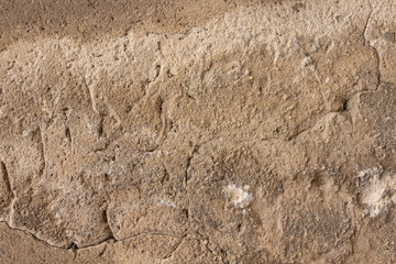 Centenary concrete wall, cement texture with rubble