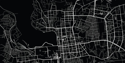 Urban vector city map of izhevsk, Russia