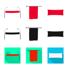 Isolated object of texture and presentation logo. Collection of texture and media  stock vector illustration.