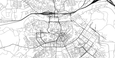 Naklejka na ściany i meble Urban vector city map of Smolensk, Russia