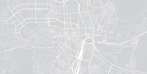 Urban vector city map of chelyabinsk, Russia