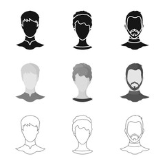 Isolated object of professional and photo logo. Collection of professional and profile stock symbol for web.