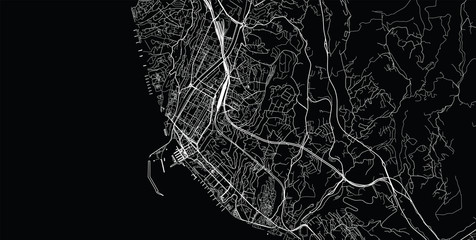 Urban vector city map of sochi, Russia
