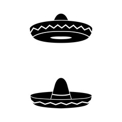 Sombrero icon, logo isolated on white