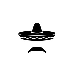 Sombrero icon, logo isolated on white