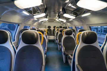 Interior view of Double-decker train.