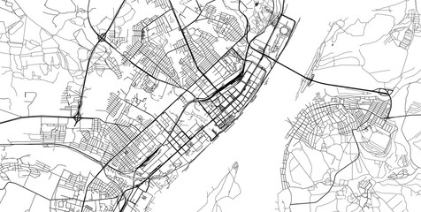 Fototapeta na wymiar Urban vector city map of Volgograd, Russia