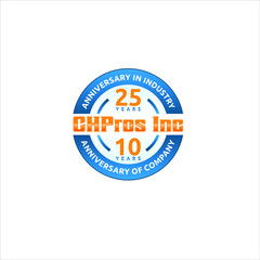 Anniversary 25th company logo design inspiration