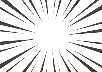 Obraz premium Black and white pop art abstract background with sunbeams. Vector illustration