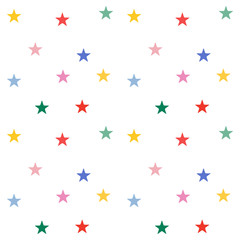 Fototapeta premium Colorful stars seamless pattern