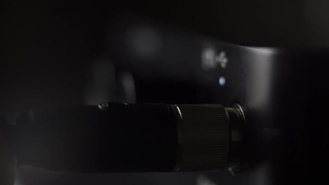 Plugging in headphone jack in audio interface at home music studio