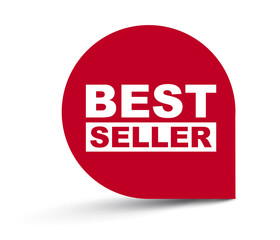 red vector banner best seller