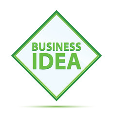 Business Idea modern abstract green diamond button