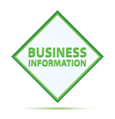Business Information modern abstract green diamond button