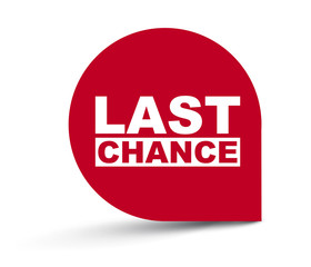 red vector banner last chance