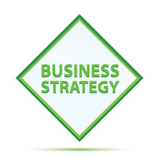 Business Strategy modern abstract green diamond button