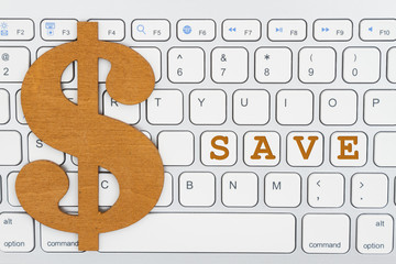 Save with dollar sign on a keyboard