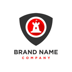 castle shield logo design