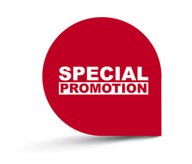 red vector banner special promotion