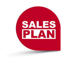 red vector banner sales plan