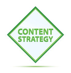 Content Strategy modern abstract green diamond button